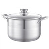 VEVOR Stainless Steel Stock Pot, 8-Quart Stainless Steel Stockpot with Glass Lid, PFOA-Free, PFAS-Free, Compatible with Gas Stoves, Induction Cooktops, Electric Stoves, for Soups, Stews, and Pasta