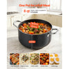 VEVOR Aluminum Stock Pot, 8-Quart Nonstick Ceramic Coated Pot with Glass Lid, PFOA-Free, PFAS-Free, Compatible with Gas Stoves, Induction Cooktops, Electric Stoves, for Soups, Stews, and Pasta