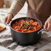 VEVOR Aluminum Stock Pot, 8-Quart Nonstick Ceramic Coated Pot with Glass Lid, PFOA-Free, PFAS-Free, Compatible with Gas Stoves, Induction Cooktops, Electric Stoves, for Soups, Stews, and Pasta