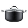 VEVOR Aluminum Stock Pot, 8-Quart Nonstick Ceramic Coated Pot with Glass Lid, PFOA-Free, PFAS-Free, Compatible with Gas Stoves, Induction Cooktops, Electric Stoves, for Soups, Stews, and Pasta