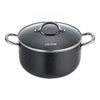 VEVOR Aluminum Stock Pot, 8-Quart Nonstick Ceramic Coated Pot with Glass Lid, PFOA-Free, PFAS-Free, Compatible with Gas Stoves, Induction Cooktops, Electric Stoves, for Soups, Stews, and Pasta