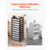 VEVOR Plastic Storage Organizer, 10-Tier Large Capacity with Organizer Top, Black Frame Only, PP Material Multifunctional Scrapbook Storage, for Office Essentials Tools Arts and Crafts Supplies