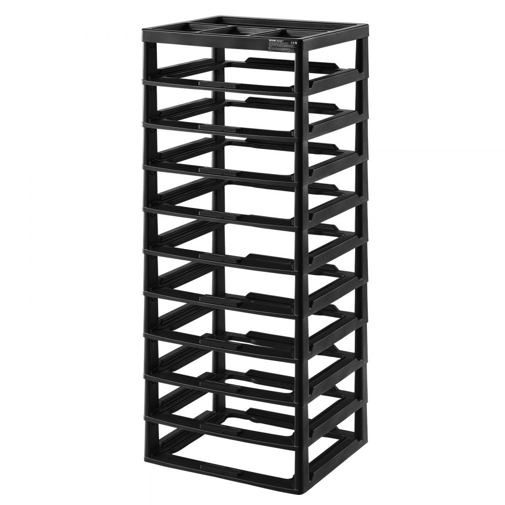 VEVOR Plastic Storage Organizer, 10-Tier Large Capacity with Organizer Top, Black Frame Only, PP Material Multifunctional Scrapbook Storage, for Office Essentials Tools Arts and Crafts Supplies