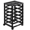 VEVOR Scrapbook Rolling Storage Cart, 6-Tier Large Capacity with Organizer Top, Black Frame with 4 Removable Wheels, PP Material Cart Only, Rolling Craft Storage for Office Arts and Crafts Supplies