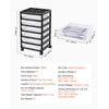 VEVOR Scrapbook Rolling Storage Cart, 6-Tier Large Capacity with Organizer Top, Black Frame with 6 Clear Cases and 4 Removable Wheels, Storage Organizer Rolling Cart for Arts and Crafts Supplies