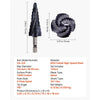 VEVOR Step Drill Bit, 1/4 to 3/4 inch, 1/4 inch Hex Shank, TiAlN Coating Cobalt HSS High Speed Steel, Four Spiral Flute Step Bit for Metal, Stainless Steel, Aluminum, Wood, Plastic, Fiberglass