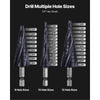 VEVOR Step Drill Bit Set, 1/8 - 7/8 inch, 3 Pieces Step Drill Bits, 1/4 inch Hex Shank, TiAlN Coating Cobalt HSS High Speed Steel, for Metal, Stainless Steel, Aluminum, Wood, Plastic, Fiberglass