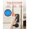 VEVOR Fingerprint Door Lock Set, Electronic Biometric Deadbolt Keyless Entry Door Lock with Handle, Pioneering Easy-Grip Design, Auto Locking, One-Time Code, Anti-Peeking Password, Matte Black