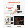 VEVOR Fingerprint Door Lock Set, Electronic Biometric Deadbolt Keyless Entry Door Lock with Handle, Pioneering Easy-Grip Design, Auto Locking, One-Time Code, Anti-Peeking Password, Matte Black
