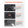 VEVOR Fingerprint Door Lock Set, Electronic Biometric Deadbolt Keyless Entry Door Lock with Handle, Pioneering Easy-Grip Design, Auto Locking, One-Time Code, Anti-Peeking Password, Matte Black