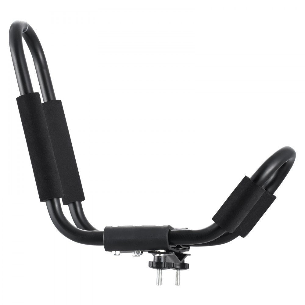 VEVOR Kayak Roof Rack, 1 Pair J-Bar, Soft Roof Rack, Top Mount Tie Down, Carrier for kayak, Surf Board, Canoe, SUP, Ski Board, Mount on Car, SUV, Truck, 1 Kayak