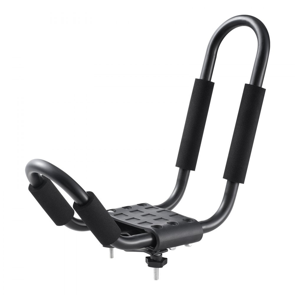 VEVOR Kayak Roof Rack, 1 Pair J-Bar, Soft Roof Rack, Top Mount Tie Down, Carrier for kayak, Surf Board, Canoe, SUP, Ski Board, Mount on Car, SUV, Truck, 1 Kayak