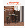 VEVOR Bar Table, Sturdy Metal Frame High Top Pub Table, Small Kitchen Dining, Cocktail Coffee Counter Bar Height Desk, Easy to Assemble, 24x24x36 in, for Living Room Party, Rustic Brown and Black