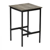 VEVOR Bar Table, Sturdy Metal Frame High Top Pub Table, Small Kitchen Dining, Cocktail Coffee Counter Bar Height Desk, Easy to Assemble, 24x24x36 in, for Living Room Party, Rustic Brown and Black