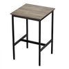 VEVOR Bar Table, Sturdy Metal Frame High Top Pub Table, Small Kitchen Dining, Cocktail Coffee Counter Bar Height Desk, Easy to Assemble, 24x24x36 in, for Living Room Party, Rustic Brown and Black