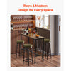 VEVOR Bar Table, Sturdy Metal Frame High Top Pub Table, Narrow Long Kitchen Dining, Cocktail Counter Bar Height Desk, Easy to Assemble,39x16x35.5 in, for Living Room Party, Rustic Brown and Black