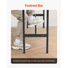 VEVOR Bar Table, Sturdy Metal Frame High Top Pub Table, Narrow Long Kitchen Dining, Cocktail Counter Bar Height Desk, Easy to Assemble,39x16x35.5 in, for Living Room Party, Rustic Brown and Black