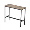 VEVOR Bar Table, Sturdy Metal Frame High Top Pub Table, Narrow Long Kitchen Dining, Cocktail Counter Bar Height Desk, Easy to Assemble,39x16x35.5 in, for Living Room Party, Rustic Brown and Black