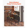 VEVOR Bar Table, Sturdy Metal Frame High Top Pub Table, Narrow Long Kitchen Dining, Cocktail Counter Bar Height Desk, Easy to Assemble, 55x15x39 in, for Living Room Party, Rustic Brown and Black