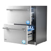 VEVOR Drawer Refrigerator with Freezer, 24 in Undercounter Fridge Freezer Combo, Beverage Cooler with 304 Stainless Steel Drawers, Freezing Section for Frozen Food, for Kitchen, Home Bar and Game Room
