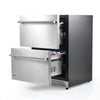 VEVOR 24" Convertible Drawer Fridge/Freezer, Undercounter Beverage Cooler, -4℉ to 64℉ Temp Range, Convertible Refrigerator/Freezer Mode, 304 Stainless Steel Drawer, Ideal for Kitchen, Bar & Garage
