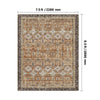 VEVOR Area Rug, 7.5 x 9.5 ft Large Washable Rug, Non-Slip and Tear-Resistant Soft Carpet, Pet & Child Friendly Vintage Area Rugs, Indoor Mat for Bedroom, Living Room, Office, Entryway, Brown Green
