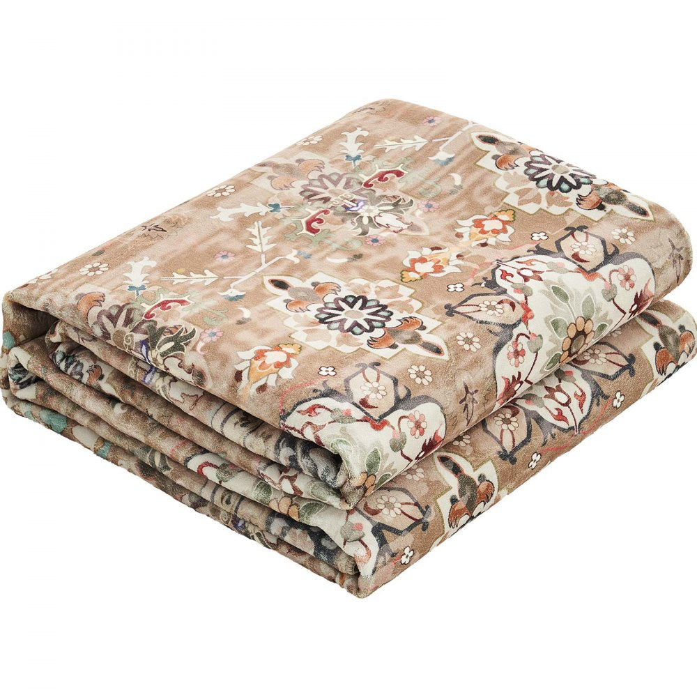 VEVOR Area Rug, 7.5 x 9.5 ft Large Washable Rug, Non-Slip and Tear-Resistant Soft Carpet, Pet & Child Friendly Vintage Area Rugs, Indoor Mat for Bedroom, Living Room, Office, Entryway, Brown Green