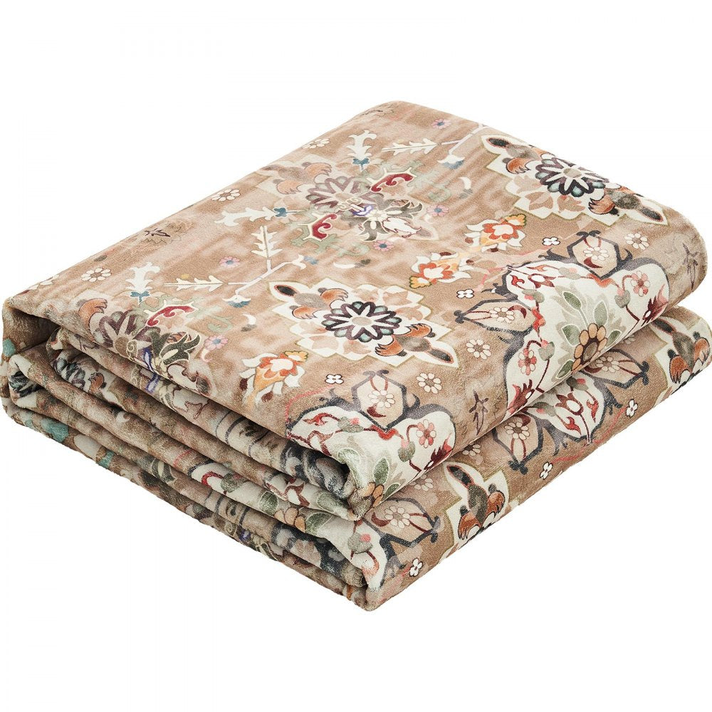 VEVOR Area Rug, 8 x 10 ft Large Washable Rug, Non-Slip and Tear-Resistant Soft Carpet, Pet & Child Friendly Vintage Area Rugs, Indoor Mat for Bedroom, Living Room, Kids Room, Office, Brown Green