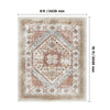 VEVOR Area Rug, 8 x 10 ft Large Washable Rug, Non-Slip and Tear-Resistant Soft Carpet, Pet & Child Friendly Vintage Area Rugs, Indoor Mat for Bedroom, Living Room, Kids Room, Office, Brown Red