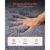 VEVOR Indoor Plush Area Rugs, 8 x 10 ft Soft Plush Carpet, Furry Shag Area Rugs for Living Room, Bedroom, Sunroom, Modern Home Decor Aesthetic, Non-Shedding, Non-Woven, Slip-Resistant, Smoke Gray