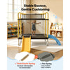VEVOR Trampoline for Kids, Toddler Mini Trampoline, 132 lbs Capacity Indoor Outdoor Play Toys with Enclosure Net, Slide, and Ring, Easy to Assemble, Christmas Toys Birthday Gifts for Girls Boys