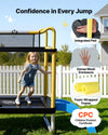 VEVOR Trampoline for Kids, Toddler Mini Trampoline, 132 lbs Capacity Indoor Outdoor Play Toys with Enclosure Net, Slide, and Ring, Easy to Assemble, Christmas Toys Birthday Gifts for Girls Boys