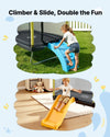 VEVOR Trampoline for Kids, Toddler Mini Trampoline, 132 lbs Capacity Indoor Outdoor Play Toys with Enclosure Net, Slide, and Ring, Easy to Assemble, Christmas Toys Birthday Gifts for Girls Boys