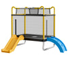VEVOR Trampoline for Kids, Toddler Mini Trampoline, 132 lbs Capacity Indoor Outdoor Play Toys with Enclosure Net, Slide, and Ring, Easy to Assemble, Christmas Toys Birthday Gifts for Girls Boys