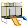 VEVOR Trampoline for Kids, Toddler Mini Trampoline, 132 lbs Capacity Indoor Outdoor Play Toys with Enclosure Net, Slide, and Ring, Easy to Assemble, Christmas Toys Birthday Gifts for Girls Boys