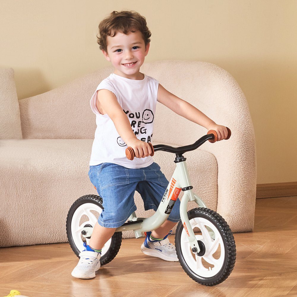 VEVOR Toddler Balance Bike, 12" Lightweight Aluminum Alloy Kids Bike with Adjustable Seat & Handlebar, EVA Foam Tires, No Pedal Kids Balance Bicycle Gift for 1-5 Years Boys Girls, 55LBS Support
