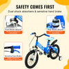 VEVOR Folding Toddler Balance Bike, 16" High-Carbon Steel Kids Bike with Adjustable Seat & Handlebar, Inflatable Tires, Portable Kids Balance Bicycle Gift for 5-8 Years Boys Girls, 99LBS Support