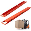 VEVOR Forklift Extensions 60 x 4.5 in, Upgrade Retaining Loop & Bottom Lock, for Forklifts and Forklift Trucks, Heavy-Duty Industrial Pallet Fork Attachments, Extended Load Handling, Orange, 1 Pair