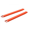 VEVOR Forklift Extensions 60 x 4.5 in, Upgrade Retaining Loop & Bottom Lock, for Forklifts and Forklift Trucks, Heavy-Duty Industrial Pallet Fork Attachments, Extended Load Handling, Orange, 1 Pair