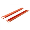 VEVOR Forklift Extensions 60 x 4.5 in, Upgrade Retaining Loop & Bottom Lock, for Forklifts and Forklift Trucks, Heavy-Duty Industrial Pallet Fork Attachments, Extended Load Handling, Orange, 1 Pair