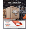 VEVOR Forklift Extensions 72 x 4.5 in, Upgrade Retaining Loop & Bottom Lock, for Forklifts and Forklift Trucks, Heavy-Duty Industrial Pallet Fork Attachments, Extended Load Handling, Orange, 1 Pair