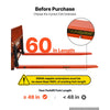 VEVOR Forklift Extensions 72 x 4.5 in, Upgrade Retaining Loop & Bottom Lock, for Forklifts and Forklift Trucks, Heavy-Duty Industrial Pallet Fork Attachments, Extended Load Handling, Orange, 1 Pair