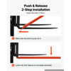 VEVOR Forklift Extensions 72 x 4.5 in, Upgrade Retaining Loop & Bottom Lock, for Forklifts and Forklift Trucks, Heavy-Duty Industrial Pallet Fork Attachments, Extended Load Handling, Orange, 1 Pair