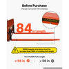VEVOR Forklift Extensions 84 x 4.5 in, Upgrade Retaining Loop & Bottom Lock, for Forklifts and Forklift Trucks, Heavy-Duty Industrial Pallet Fork Attachments, Extended Load Handling, Orange, 1 Pair