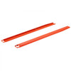 VEVOR Forklift Extensions 84 x 4.5 in, Upgrade Retaining Loop & Bottom Lock, for Forklifts and Forklift Trucks, Heavy-Duty Industrial Pallet Fork Attachments, Extended Load Handling, Orange, 1 Pair