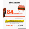 VEVOR Forklift Extensions 84 x 5.5 in, Upgrade Retaining Loop & Bottom Lock, for Forklifts and Forklift Trucks, Heavy-Duty Industrial Pallet Fork Attachments, Extended Load Handling, Orange, 1 Pair
