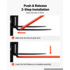 VEVOR Forklift Extensions 84 x 5.5 in, Upgrade Retaining Loop & Bottom Lock, for Forklifts and Forklift Trucks, Heavy-Duty Industrial Pallet Fork Attachments, Extended Load Handling, Orange, 1 Pair