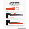 VEVOR Forklift Extensions 96 x 4.5 in, Upgrade Retaining Loop & Bottom Lock, for Forklifts and Forklift Trucks, Heavy-Duty Industrial Pallet Fork Attachments, Extended Load Handling, Orange, 1 Pair