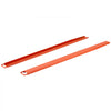 VEVOR Forklift Extensions 96 x 4.5 in, Upgrade Retaining Loop & Bottom Lock, for Forklifts and Forklift Trucks, Heavy-Duty Industrial Pallet Fork Attachments, Extended Load Handling, Orange, 1 Pair