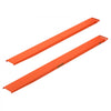 VEVOR Forklift Extensions 96 x 6.5 in, Upgrade Retaining Loop & Bottom Lock, for Forklifts and Forklift Trucks, Heavy-Duty Industrial Pallet Fork Attachments, Extended Load Handling, Orange, 1 Pair